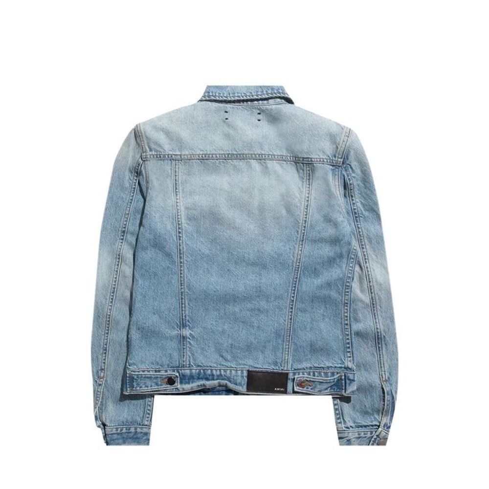Amiri Denim Jacket Button Closure Women Blue Jackets & Coats - Picture 3 of 3